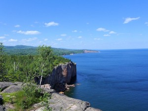 View of Shovel Point from atop of the Palisades Head Scenic Lookout