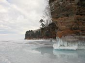 frozen lake by the sea ice caves apostle islands national lakeshore